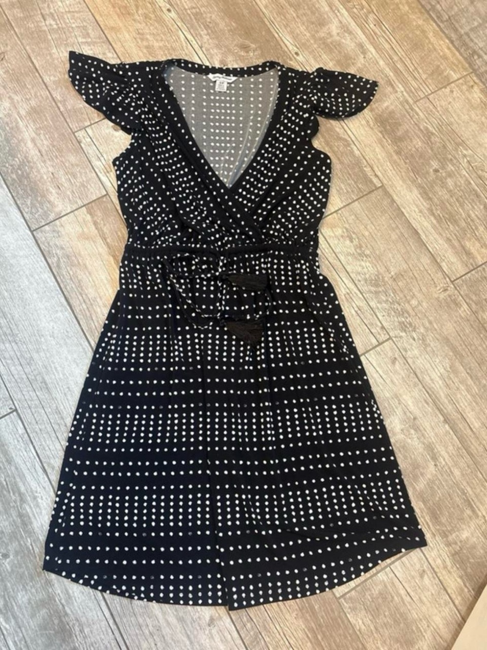 Tommy Bahama Black Polka Dot Wrap Dress